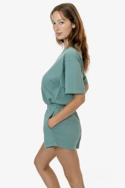 1214GD - Heavy Jersey Garment Dye Short Shorts -Tops Zone 1214GD ATLANTICGREEN 2s