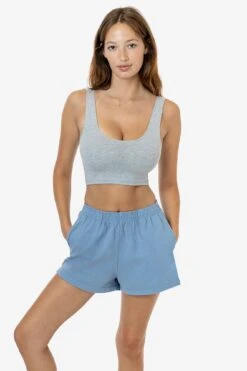 1214GD - Heavy Jersey Garment Dye Short Shorts -Tops Zone 1214GD CLEARBLUE 3s