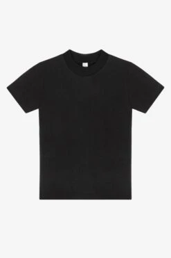 14R309 - 14/1 Rib Mock Neck Top -Tops Zone 14R309 MOCKNECK BLACK RVSD