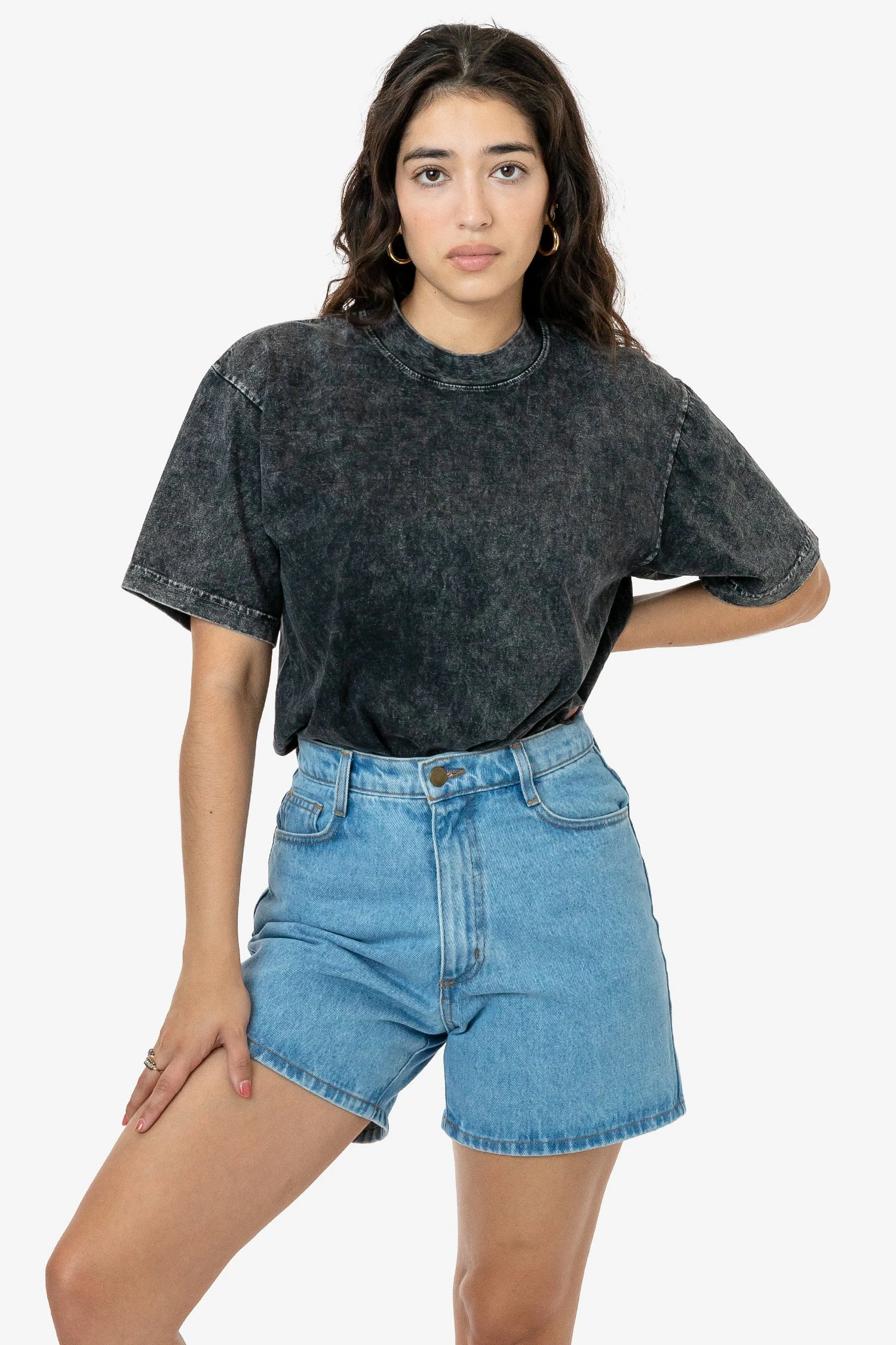 The 1801 - 6.5oz Garment Dye Crew Neck T-Shirt (Mineral Wash) 1 The 1801 - 6.5oz Garment Dye Crew Neck T-Shirt (Mineral Wash)