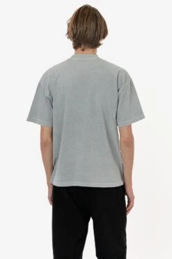 The 1801 - 6.5oz Garment Dye Crew Neck T-Shirt (Pigment Dye) -Tops Zone 1801GD DARKSILVER M 1 2023ColorGrid