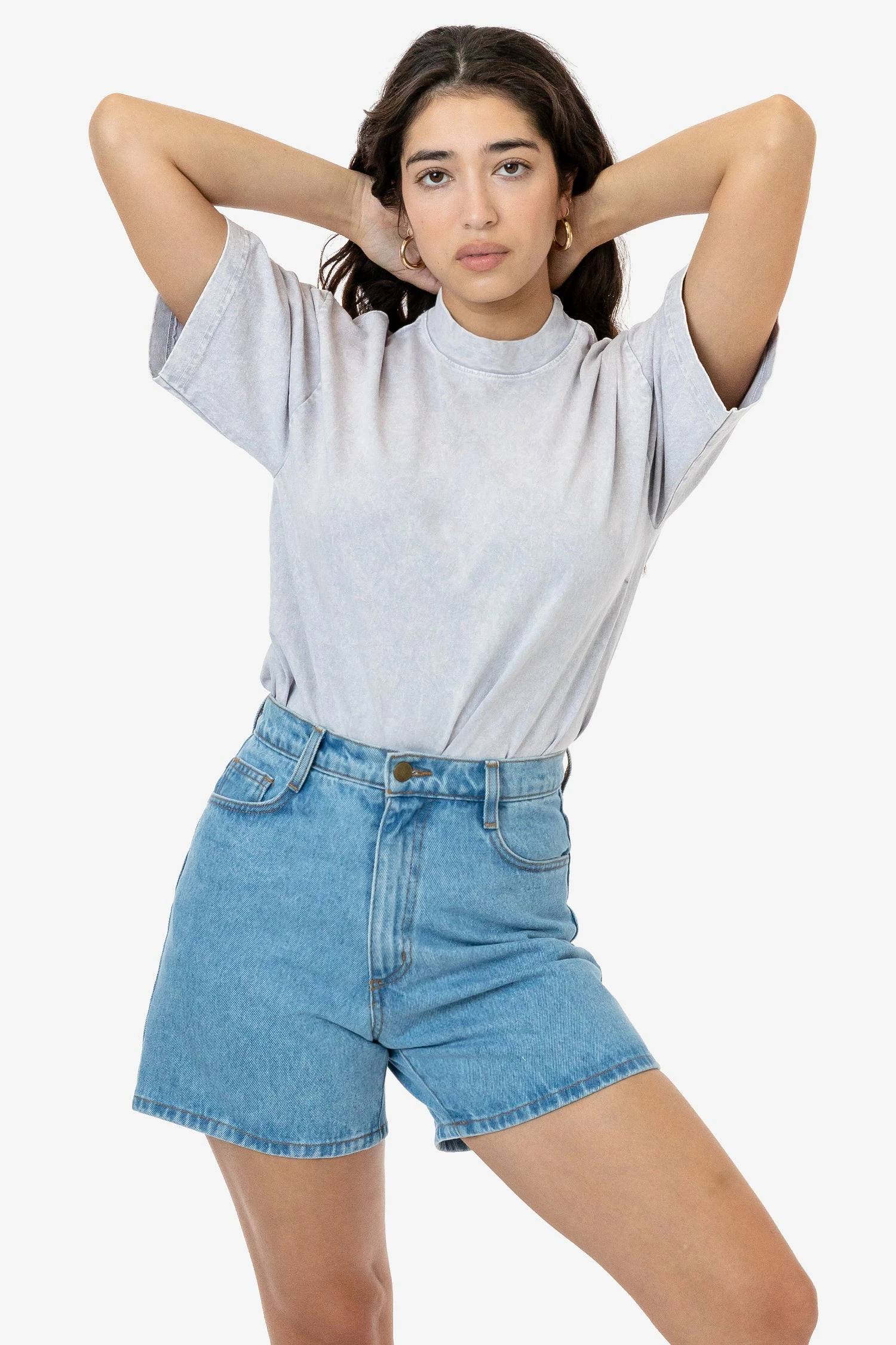 The 1801 - 6.5oz Garment Dye Crew Neck T-Shirt (Mineral Wash) 4 The 1801 - 6.5oz Garment Dye Crew Neck T-Shirt (Mineral Wash) - Image 4