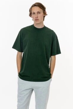 The 1801 - 6.5oz Garment Dye Crew Neck T-Shirt (Colors 1 Of 3) -Tops Zone 1801GD IVY M 2023ColorGrid