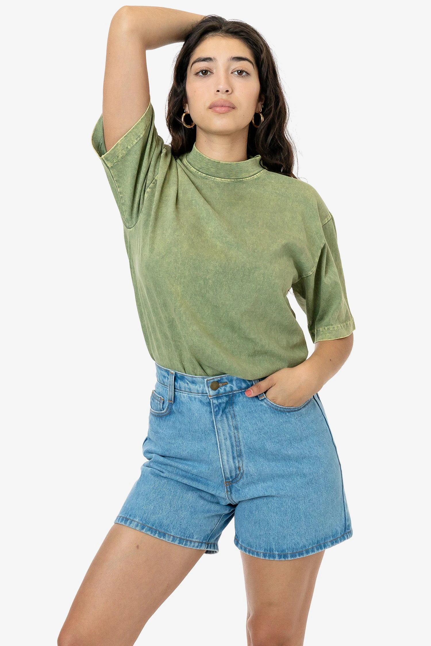 The 1801 - 6.5oz Garment Dye Crew Neck T-Shirt (Mineral Wash) 6 The 1801 - 6.5oz Garment Dye Crew Neck T-Shirt (Mineral Wash) - Image 6