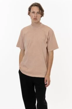 The 1801 - 6.5oz Garment Dye Crew Neck T-Shirt (Pigment Dye) -Tops Zone 1801GD ROSEQUARTZ M 2023ColorGrid