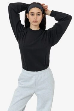 1807GD Mix - 6.5oz Long Sleeve Garment Dye Crew Neck T-Shirt -Tops Zone 1807GD OFFBLACKf 949127c2 5487 4415 9548 bb09946aeefd