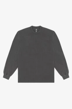 1807GD Mix - 6.5oz Long Sleeve Garment Dye Crew Neck T-Shirt -Tops Zone 1807GD VINTAGE BLACK da2e9182 0867 4270 b295 8dbd99513891