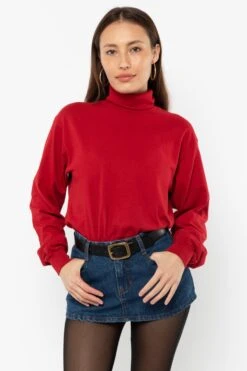1811GD Unisex - Long Sleeve Garment Dye Turtleneck -Tops Zone 1811GD DarkRed2 20a12a29 4b7c 4712 a8ed c18847ae852d