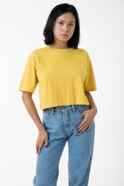 1820GD - Oversized Crop Tee -Tops Zone 1812 spectrayellow
