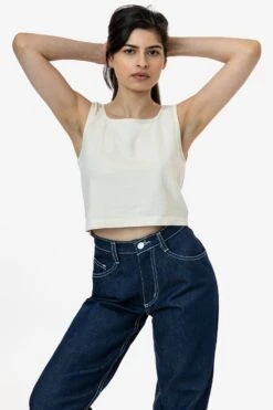 1822GD - Garment Dye Crop Tank -Tops Zone 1822 Cremenatalie