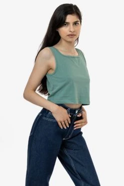 1822GD - Garment Dye Crop Tank -Tops Zone 1822 atlanticnatalie