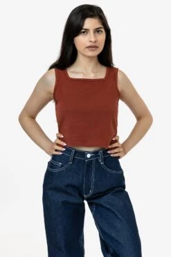 1822GD - Garment Dye Crop Tank -Tops Zone 1822 saddlenatalie