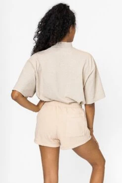 1825GD Unisex - Oversized Short Sleeve High Mockneck T-shirt -Tops Zone 1825gd 5 F