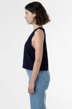 1833GD - Garment Dye Mid-Tank -Tops Zone 1833 navy AVI Medium side