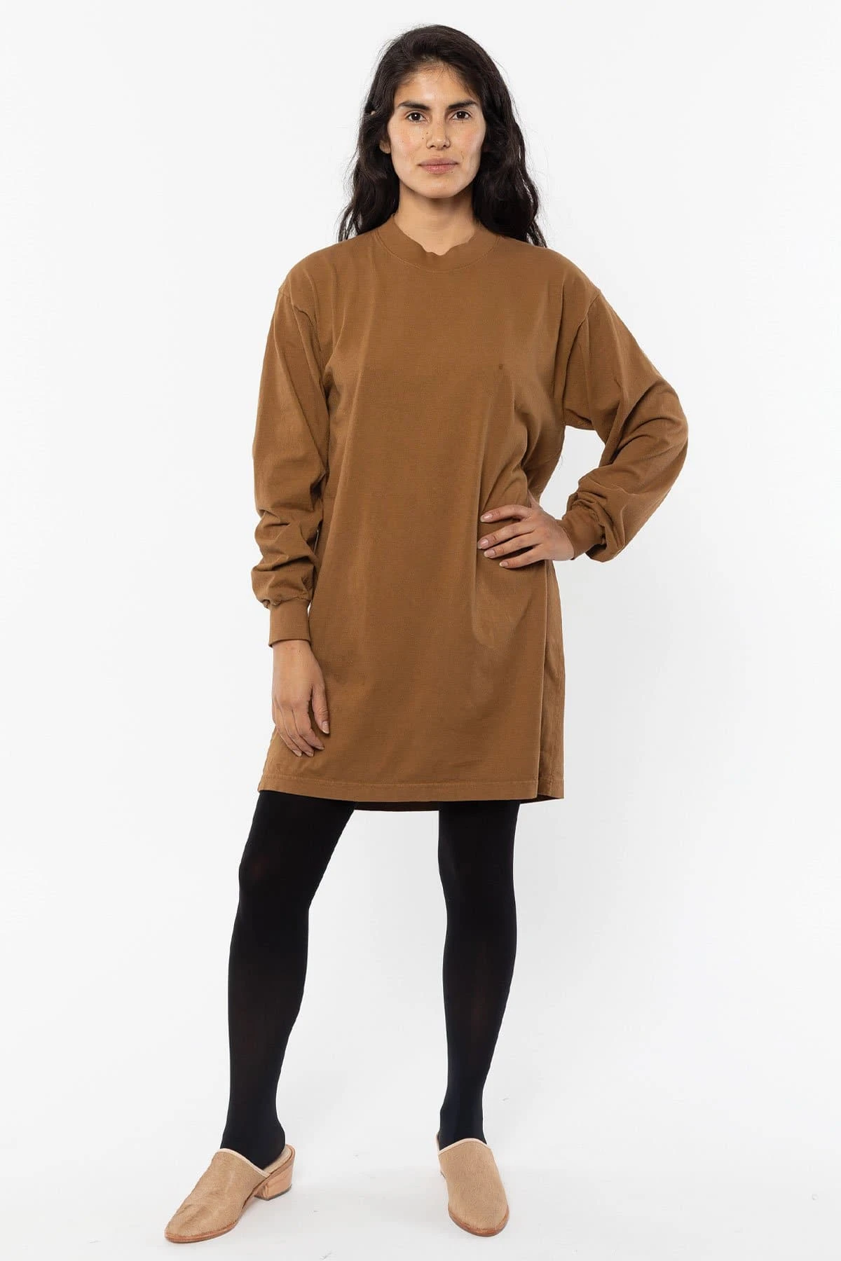 1837GD - Long Sleeve Garment Dye Mockneck Dress 19 1837GD - Long Sleeve Garment Dye Mockneck Dress - Image 19