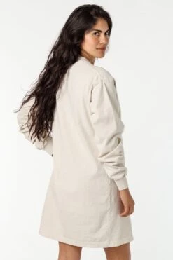 1837GD - Long Sleeve Garment Dye Mockneck Dress 27 1837GD - Long Sleeve Garment Dye Mockneck Dress -Tops Zone 1837GD cement 3 sofia