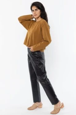 1839GD - Long Sleeve Garment Dye Cropped T-Shirt -Tops Zone 1839GD MainPhoto