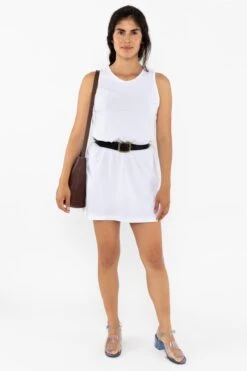 1840GD - Garment Dye Tank Dress 34 1840GD - Garment Dye Tank Dress -Tops Zone 1840GD White