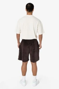 VLR442GD - Garment Dye Velour Mid-Length Wide Short -Tops Zone 1Q6A9598 full