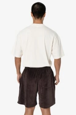 VLR442GD - Garment Dye Velour Mid-Length Wide Short -Tops Zone 1Q6A9598 standard