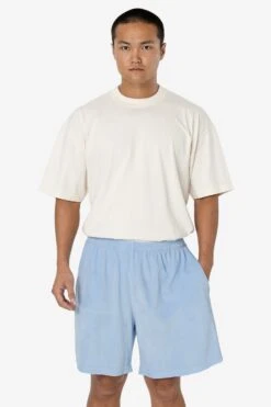 VLR442GD - Garment Dye Velour Mid-Length Wide Short -Tops Zone 1Q6A9624 standard