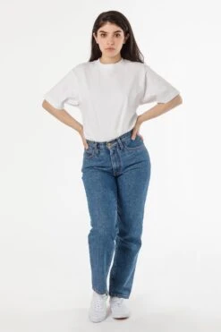 2017MN - 6.0oz Mock Crew Neck Heavy Combed Cotton T-Shirt -Tops Zone 2017MN White Small Kimia 0771 8c72fd0b 05cc 47c4 bb31 fe7227798689