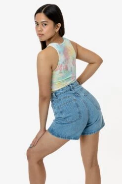 21308TD - Tie Dye 2x1 Crop Tank -Tops Zone 21308td christine 2S