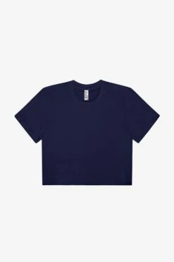 23302 - Fine Jersey Crop Top -Tops Zone 23302 Navy