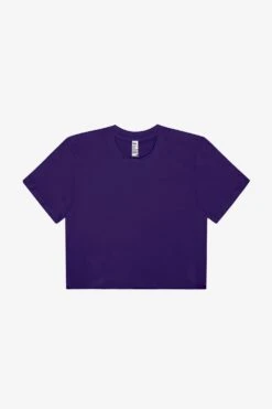 23302 - Fine Jersey Crop Top -Tops Zone 23302 Purple