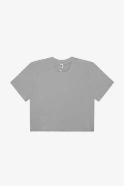 23302 - Fine Jersey Crop Top -Tops Zone 23302 Silver