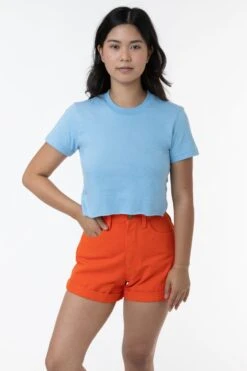 23302 - Fine Jersey Crop Top -Tops Zone 23302 lbl1