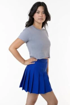 23302 - Fine Jersey Crop Top -Tops Zone 23302 slate