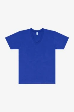 24056 Mix - Fine Jersey V-Neck T-Shirt -Tops Zone 24056Lapis