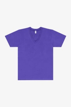 24056 Mix - Fine Jersey V-Neck T-Shirt -Tops Zone 24056Purple