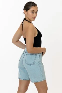 RFK406 - Viscose Nylon Cropped V-Neck Halter Top -Tops Zone 2 1 0372522b 9990 463a a58d 2bdfc4ce3771