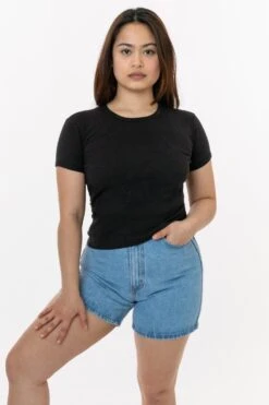 43005 - Classic Crewneck Baby Tee -Tops Zone 43005 black 1 1