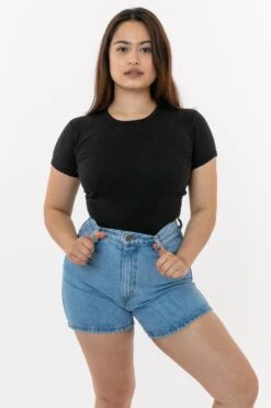 43005 - Classic Crewneck Baby Tee -Tops Zone 43005 black 2 1