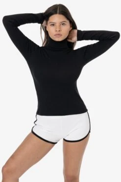 43006 - Baby Rib Turtleneck -Tops Zone 43006 BLACK 1