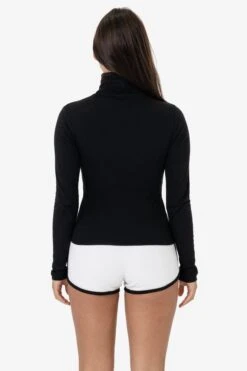 43006 - Baby Rib Turtleneck -Tops Zone 43006 Black 2