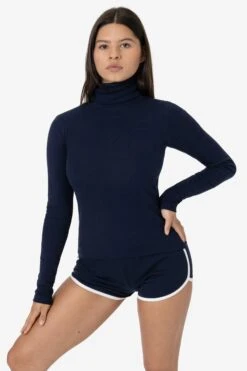 43006 - Baby Rib Turtleneck -Tops Zone 43006 NAVY 2