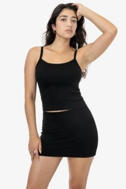 43011 - Baby Rib Spaghetti Tank 11 43011 - Baby Rib Spaghetti Tank -Tops Zone 43011 BLACK BRITTANY 1k