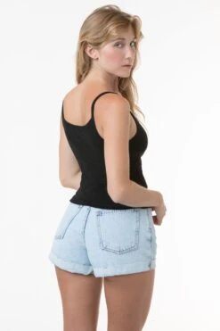 43011 - Baby Rib Spaghetti Tank 14 43011 - Baby Rib Spaghetti Tank -Tops Zone 43011 brittany black2