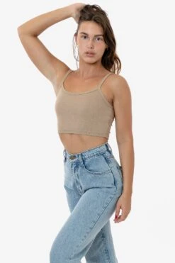 43016 - Baby Rib Spaghetti Crop Tank