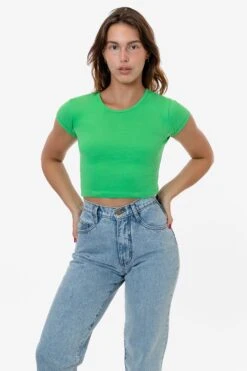 43035 - Cap Sleeve Baby Rib Crop Top 23 43035 - Cap Sleeve Baby Rib Crop Top -Tops Zone 43035 GRASS s