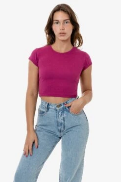 43035 - Cap Sleeve Baby Rib Crop Top 27 43035 - Cap Sleeve Baby Rib Crop Top -Tops Zone 43035 RUBY s