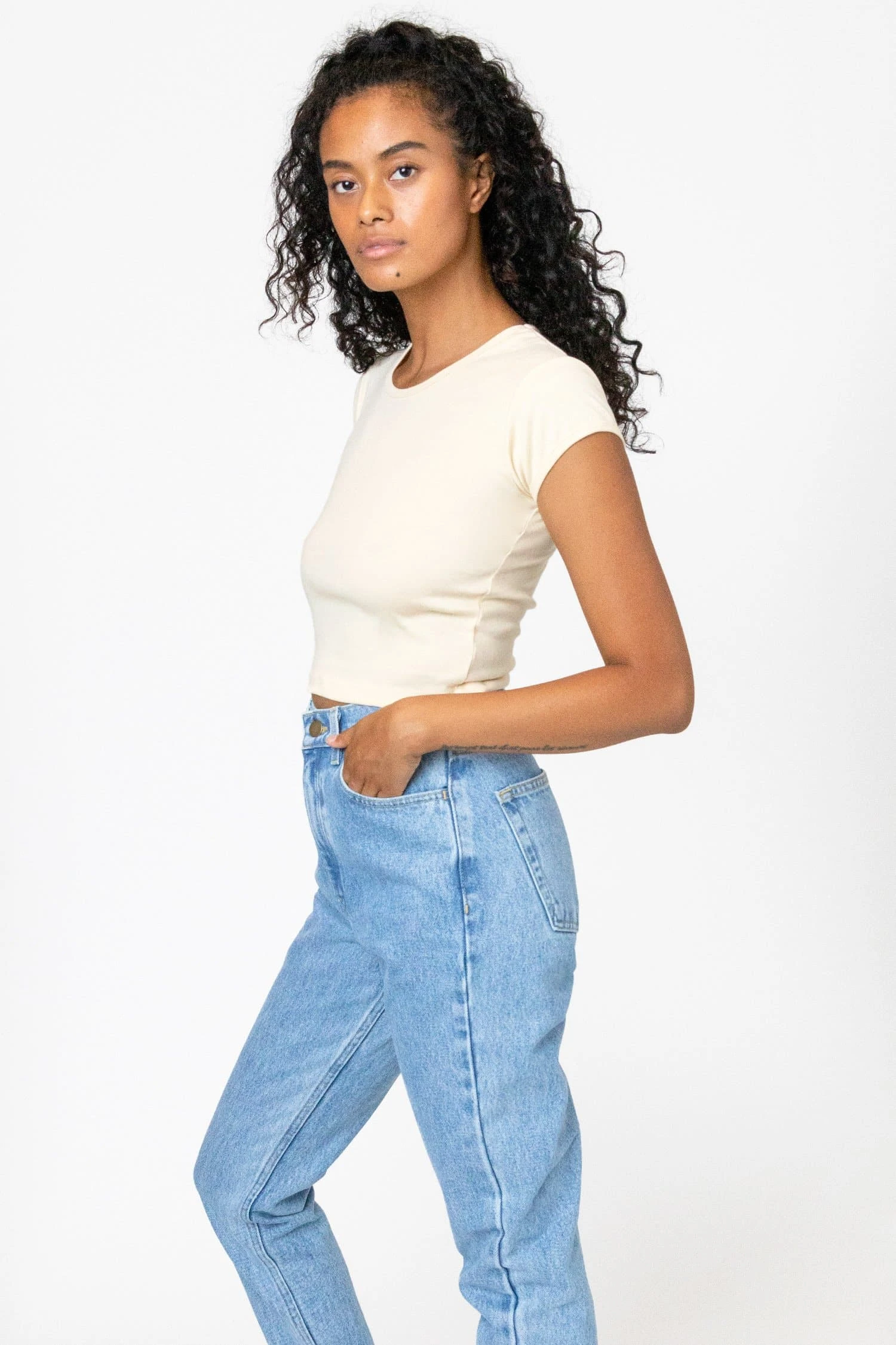 43035 - Cap Sleeve Baby Rib Crop Top 15 43035 - Cap Sleeve Baby Rib Crop Top - Image 15