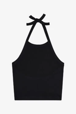 43091 - Baby Rib Halter Top -Tops Zone 43091Black