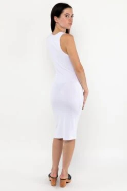 43240GD - Manantial Baby Rib Midi Dress -Tops Zone 43240GD White2