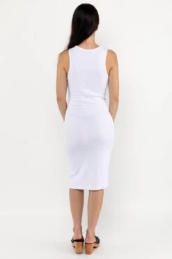 43240GD - Manantial Baby Rib Midi Dress -Tops Zone 43240GD White4