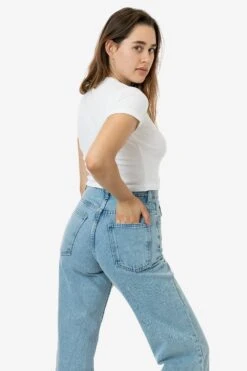 4325 - Baby Rib Short Sleeve Crop Tee -Tops Zone 4325 RACHEL WHITE 2